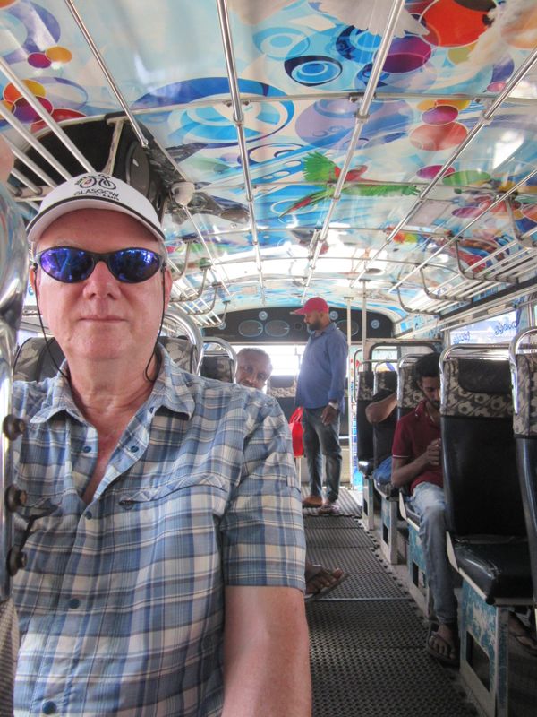 Inside the bus to Tissamaharama