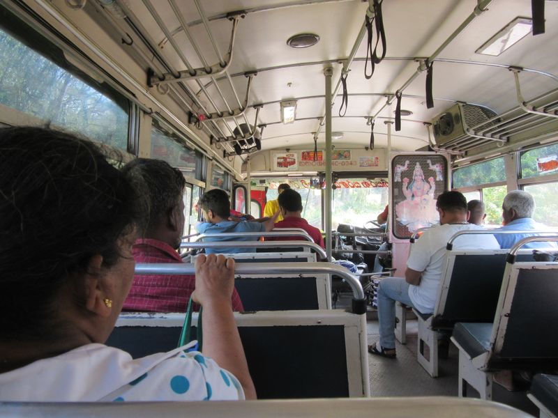 On the bus from Tissamaharama to Haputale - everyone is very friendly