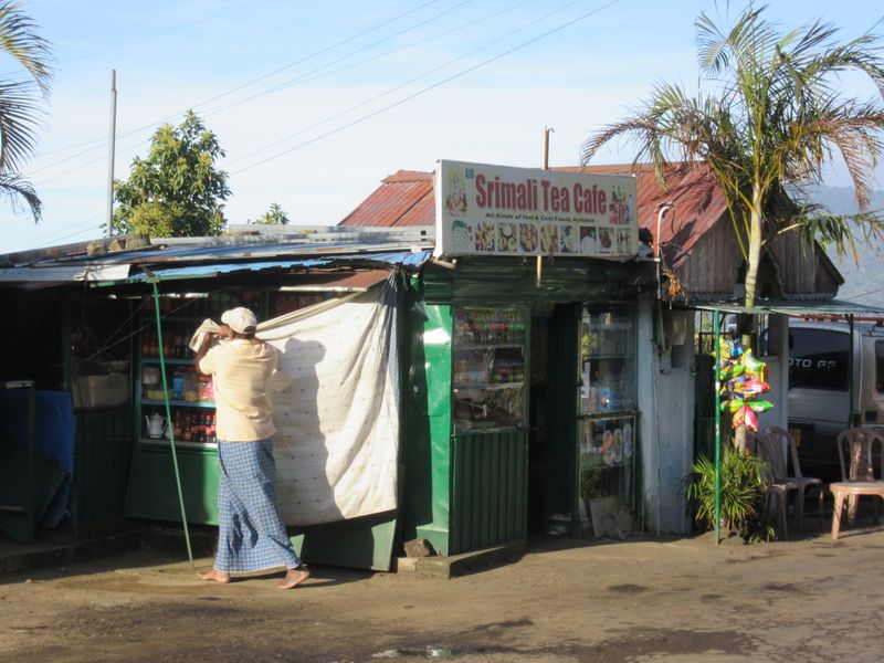 We stop for a cup of tea here