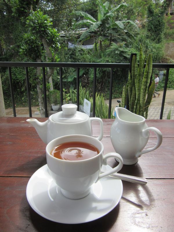A welcomng cup of tea at our hotel