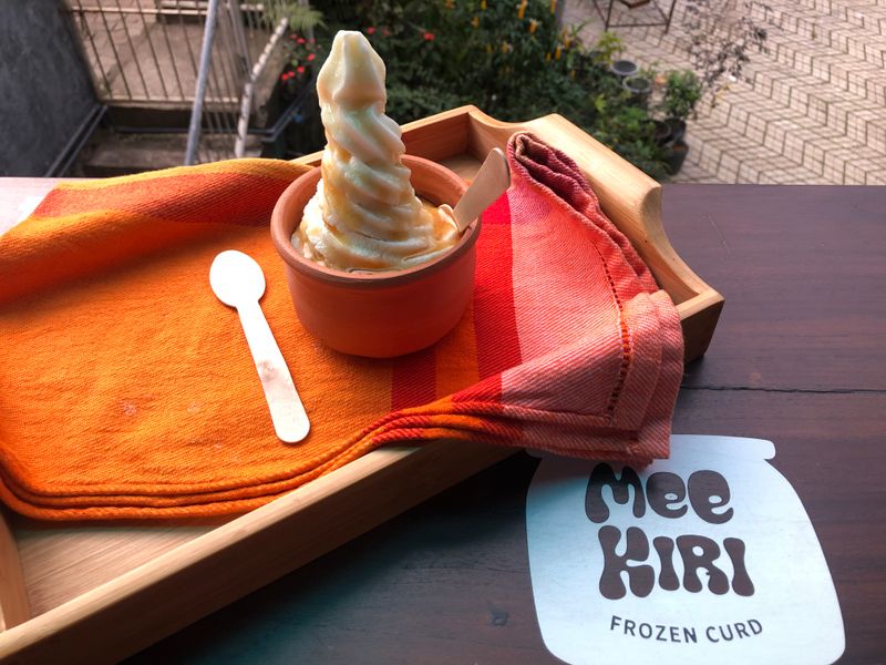 Frozen (buffalo milk) curd with kithul