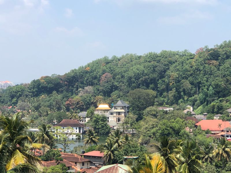 View towards the lake and the Temple of the Sacred Tooth Relic