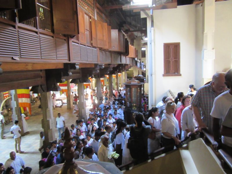 We go up the stairs to reach the central room of the shrine