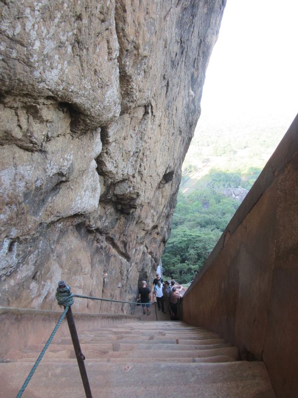 Then we climb steep stone staircases