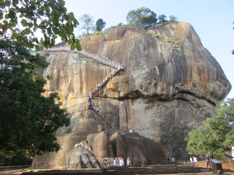 At one time a gigantic brick lion sat at this end of the rock