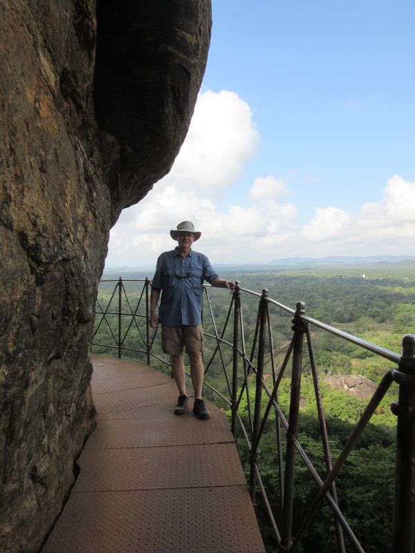 ...then we traverse a metal walkway around the rock