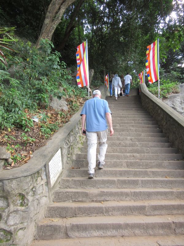 We climb up to the Dambulla Cave Temples