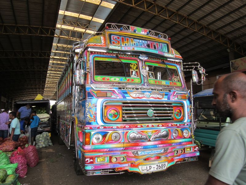Colourful delivery truck