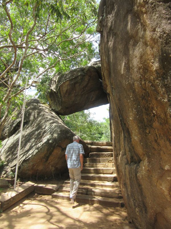 We head around the back to the rock summit
