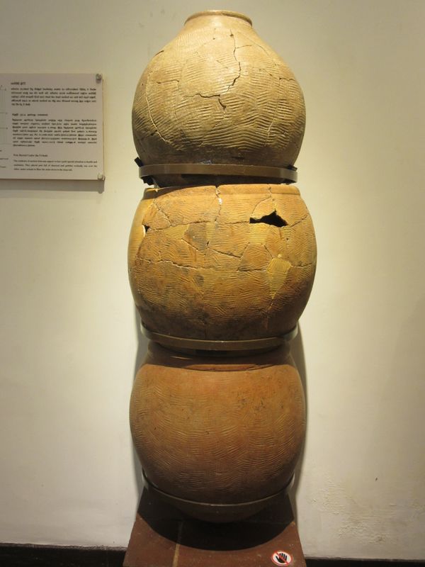 Ancient pots buried under the urinals  full of charcoal and pebbles, to filter the urine