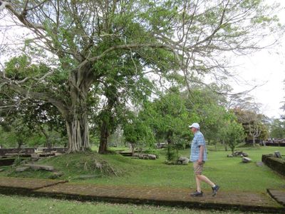 We walk through the monastery ruins