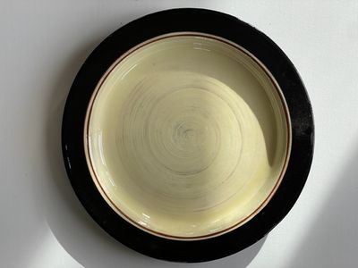 Large  Black and White Plate 