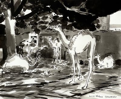 Camels resting at Luxor