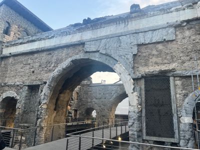 Roman archway and wall, Aosta
