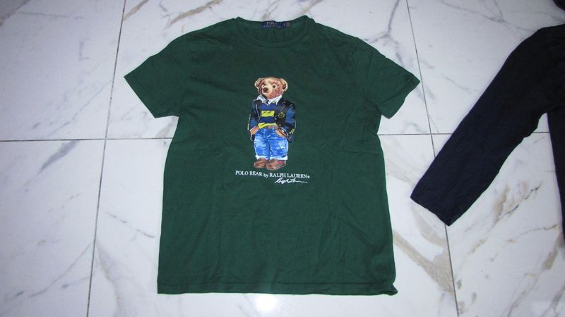 small RALPH LAUREN groen shirt met beer 30,00