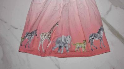 98-104 dieren jurk detail