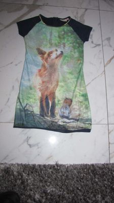 128 SOMEONE vos bos eekhoorn jurk 17,00
