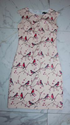 34 SMASHED LEMON jurk roodborstjes vogel xs 28,50