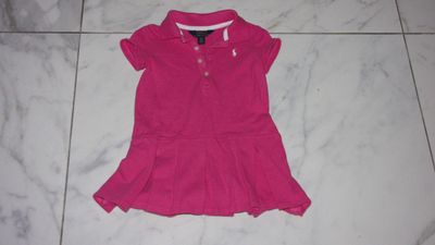 92 RALPH LAUREN roze jurk met plooirok 18,50