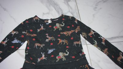 104 SOMEONE dieren jurk detail