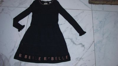 140 SCOTCH R'BELLE blauwe goud jurk 20,00