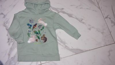 98-104 H&M sweater VOGEL KONIJN 11,00
