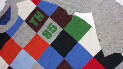 xl TOMMY HILFIGER  trui lamswol detail