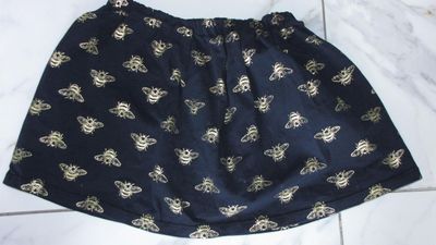 122 brocante BIJEN ROK blauw goud 13,00