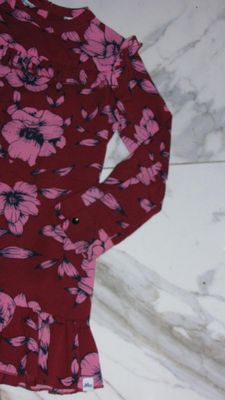 128 NIK & NIK jurk bordeaux detail