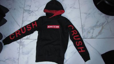 140 CRUSH sweater zwart rood 18,00