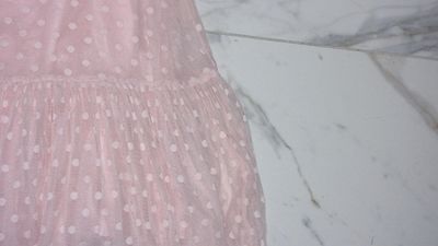 122 ROZE VOILE jurk detail
