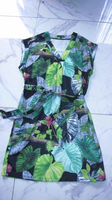 42 SMASHED LEMON bladen en vogels jurk xl 28,50