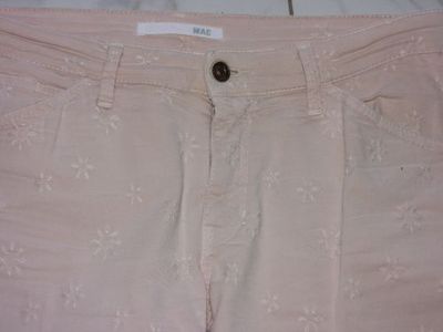 42-44 MAC roze broek detail stof