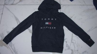 140 TOMMY HILFIGER hoody blauw 17,50