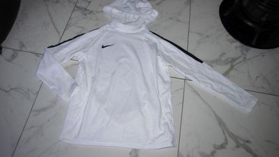 large NIKE witte wit hoody fleecevoeriig 20,00