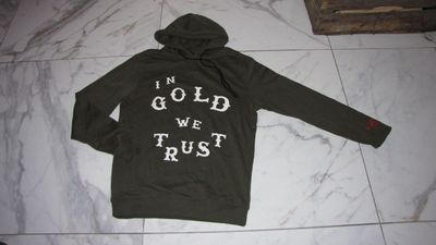 xs IN GOLD WE TRUST groene hoody 26,50