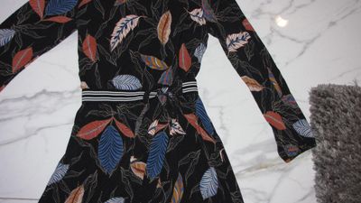 40 Anna blad jurk detail