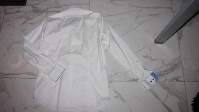 39-15,5 TOMMY HILFIGER overhemd wit akant
