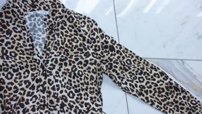 38 ZARA lange luipaard jurk detail