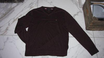 large TOMMY HILFIGER trui bordeau/paarsig 18,50