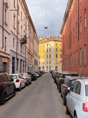 Pastel coloured buildings make an attractive sight