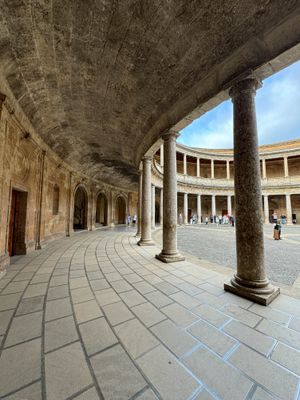 Circular courtyard of Palace of Charles V