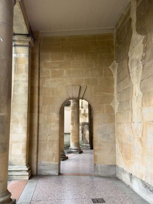 Abutting the gardens, an open veranda