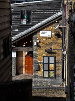 Down an alleyway