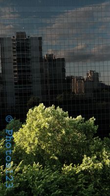 Reflection off nearby building