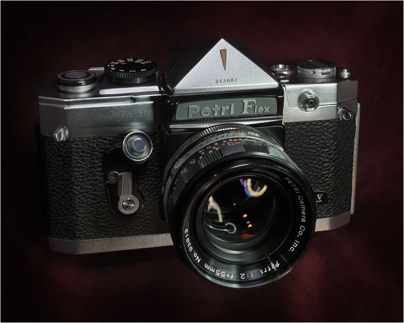 Petri Flex V, Petri 55mm f2. c1961.