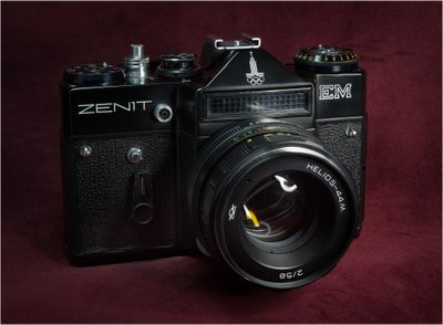 Zenit EM, Helios-44M 58mm f2. 1980 Moscow Olympics version(manufactured in 1979)