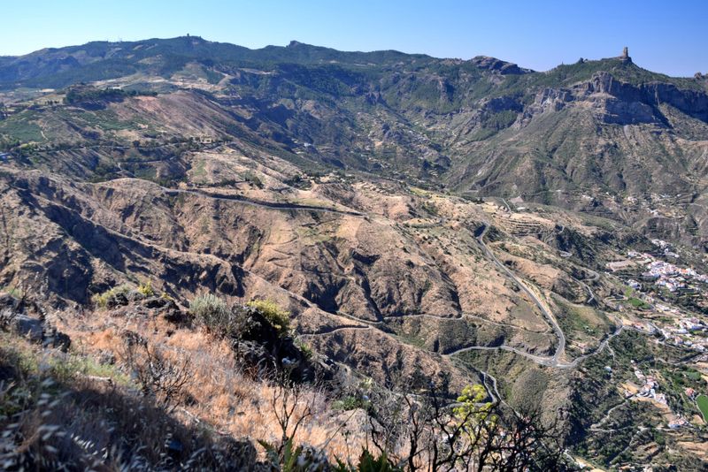 View to Crux de Tejeda and Pico de las Nieves