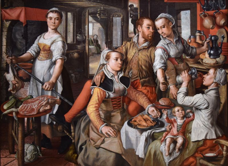 (2.12) Joachim Beuckelaer, Brothel Scene (1563)