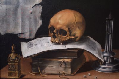 Sebastian Stoskopf, Vanitas still life with skull (1630)
